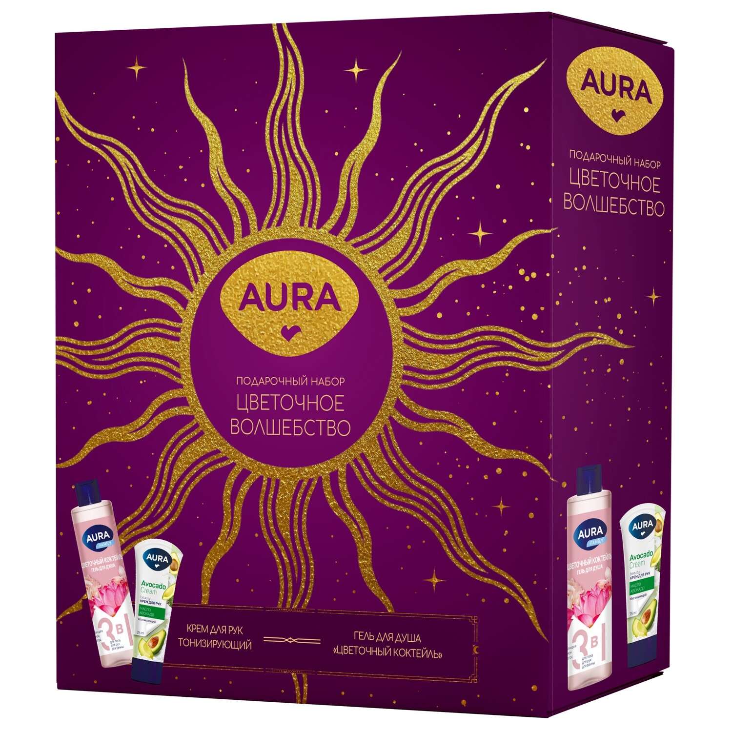 Набор средств AURA Гель для душа+Крем для рук - фото 1