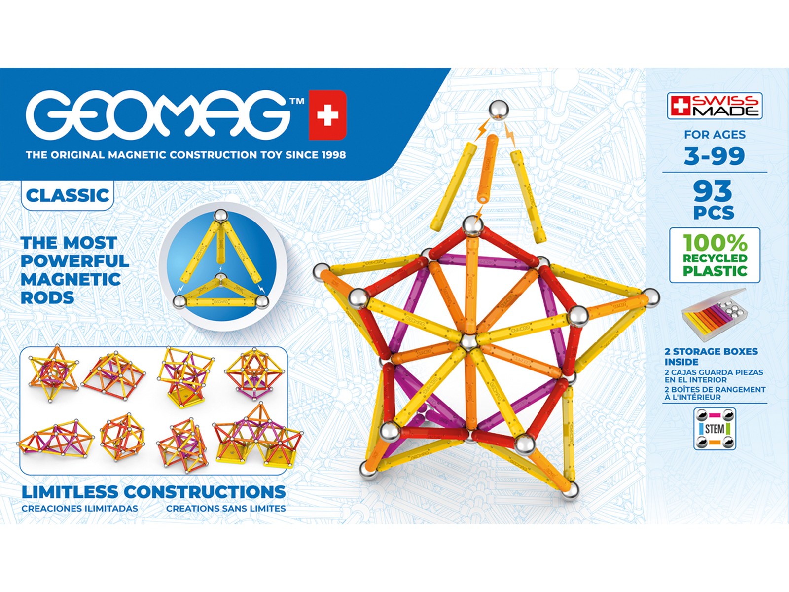 Конструктор Geomag магнитный 93 дет. - фото 1