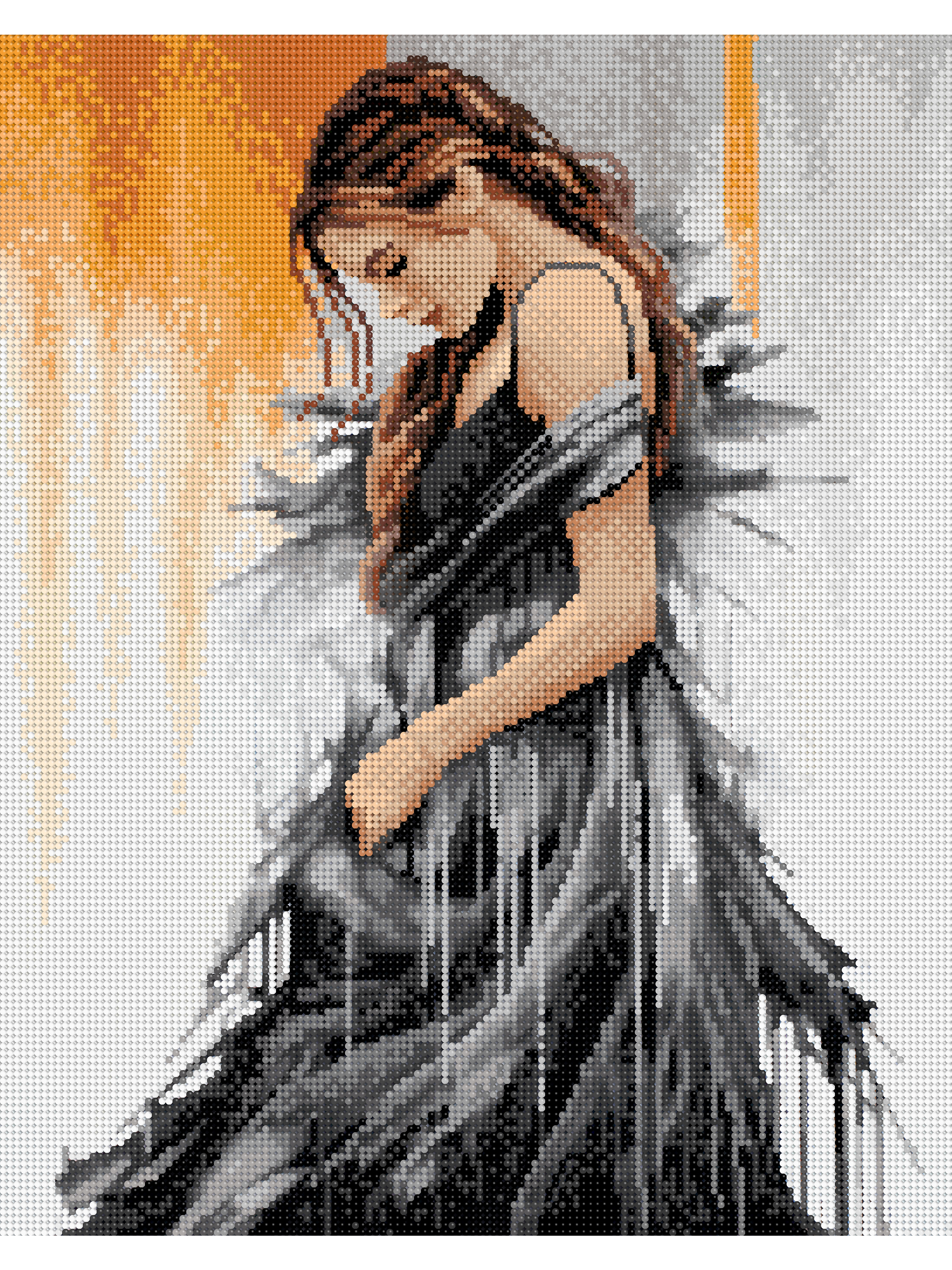 Алмазная мозаика Art sensation Чёрное платье в ассортименте - фото 2