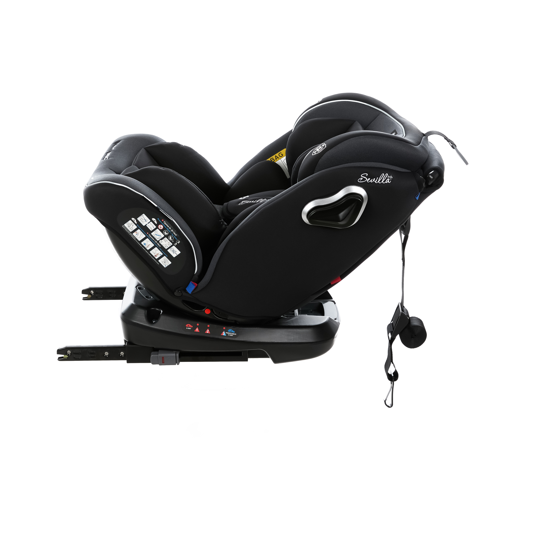 Автокресло Sevillababy Next 360° Isofix 0+/1/2/3 (0-36 кг) черный - фото 3