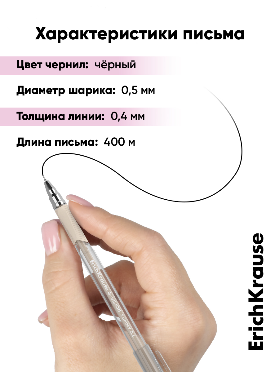 Ручка гелевая ErichKrause 12 шт. - фото 6