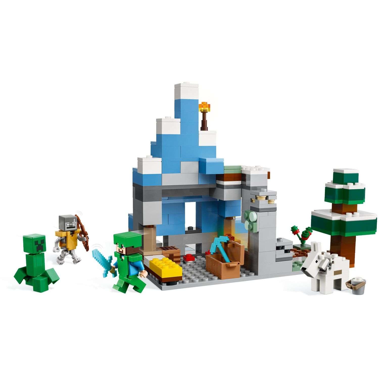 Конструктор LEGO Minecraft Ледяные вершины 304 дет. - фото 3