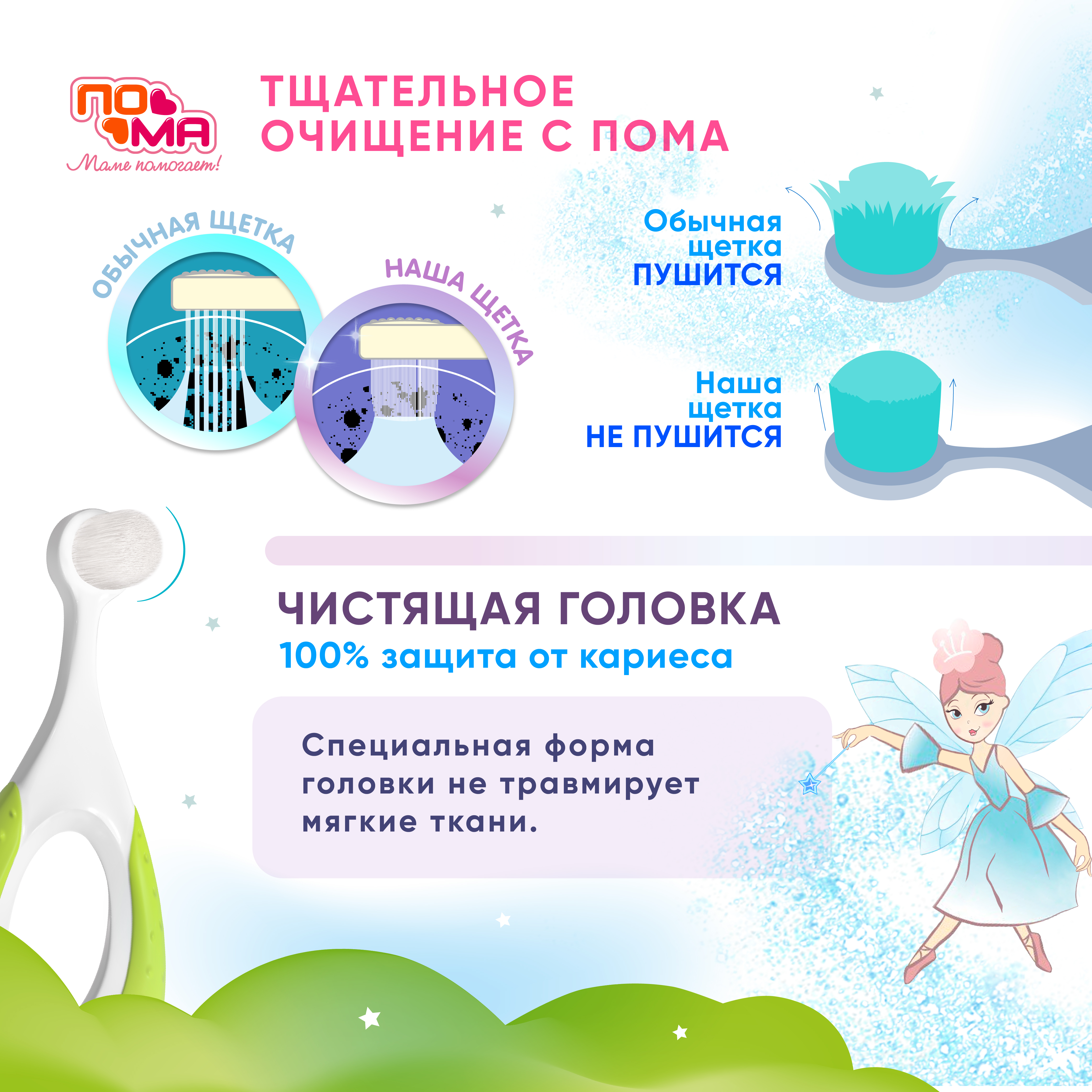 Зубная щетка классическая Пома - фото 2