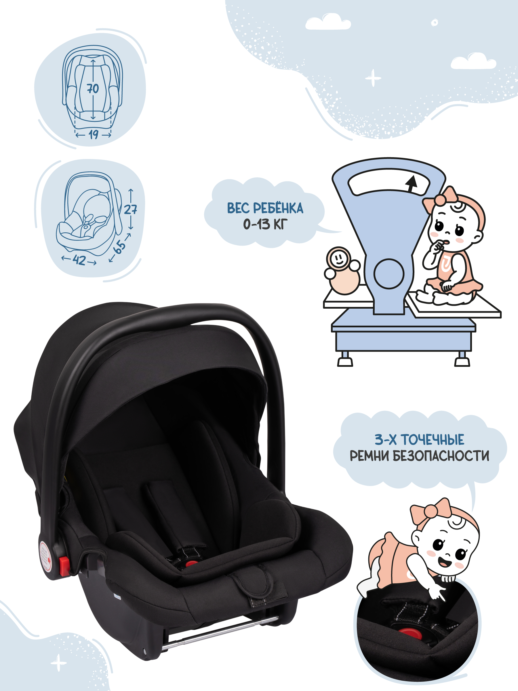 Коляска трансформер JOVOLA Truck перекидная ручка черный - фото 5