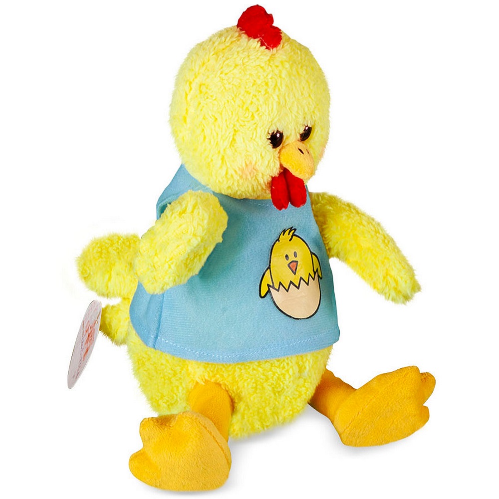 Игрушка мягкая Bebelot Петушок в футболке 17 см жёлтый - фото 1