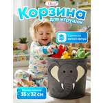 Корзина OL-MY Корзина для игрушек слоник 35х32