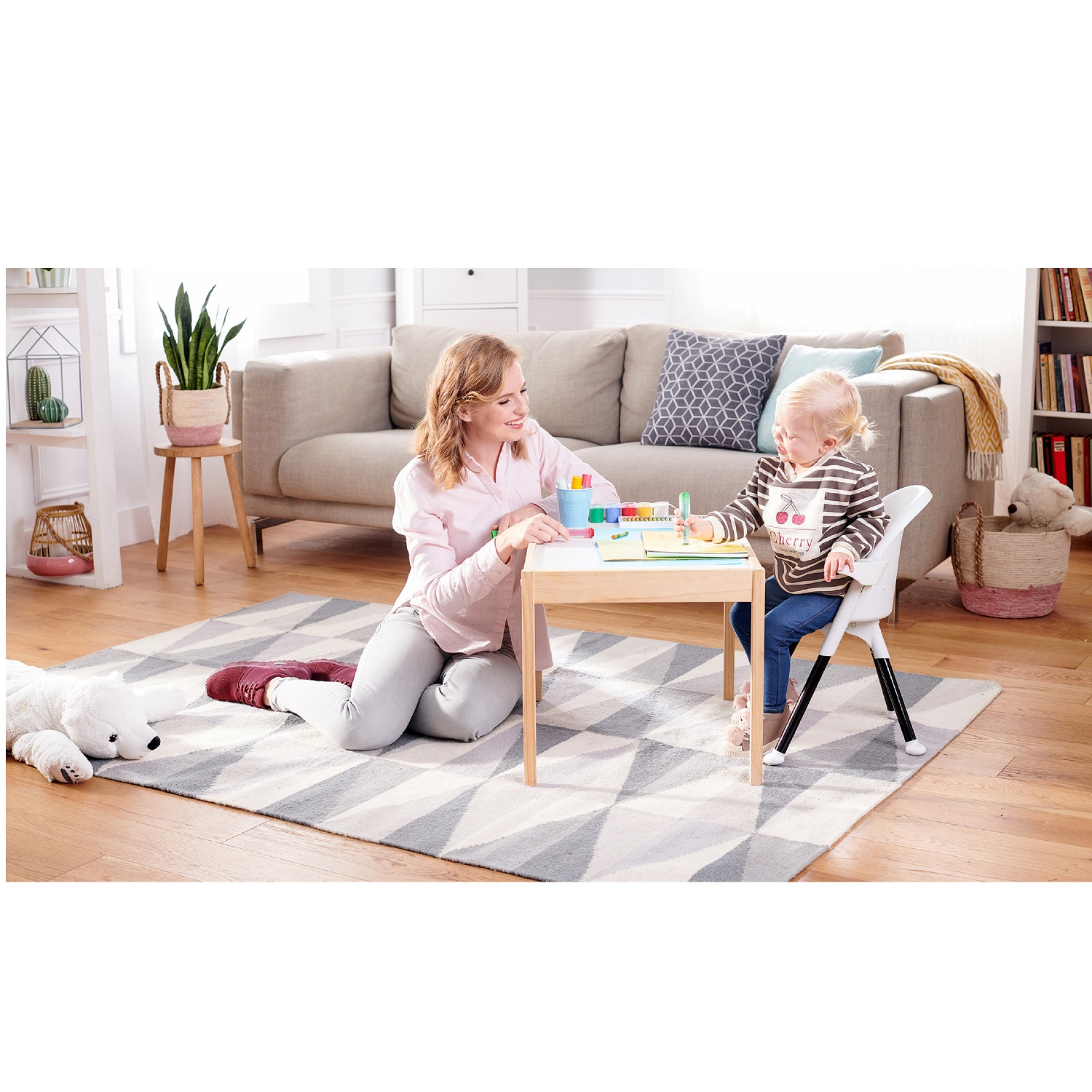 Стульчик для кормления Kinderkraft Pini Pink трансформер - фото 13