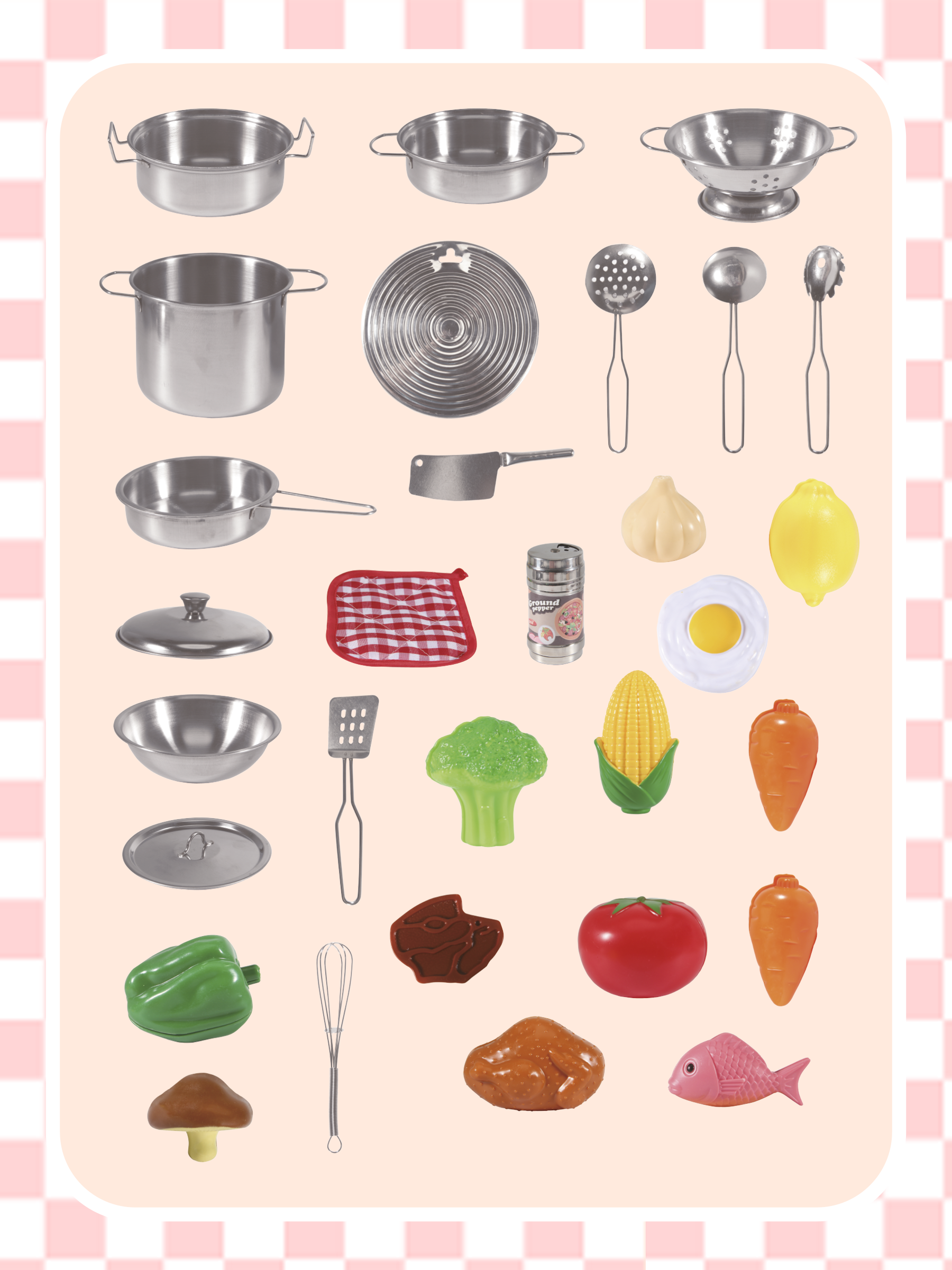 Игрушка BAZUMI Металическая посуда с фруктами - фото 5