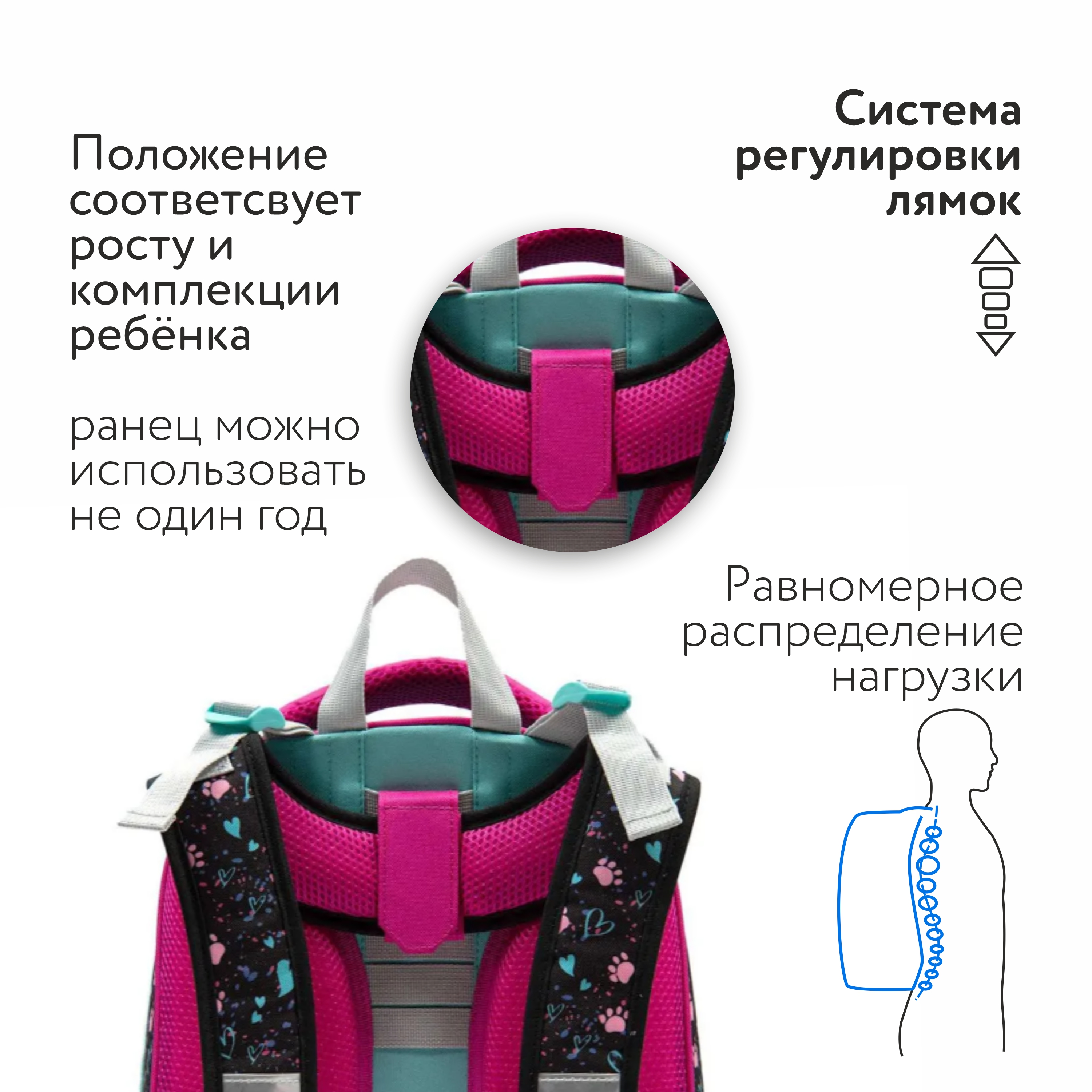 Ранец Erhaft Panda - фото 3