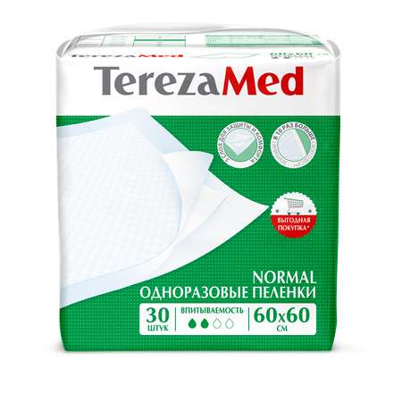 Пелёнки одноразовые TerezaMed 60х60 см 120 шт.