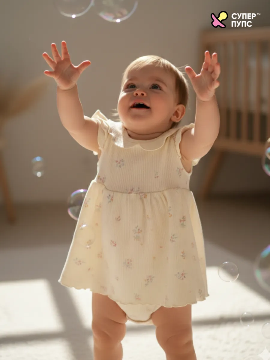 Боди-платье Супер Пупс бд/платье/2крыл/цветыпатруль - фото 15