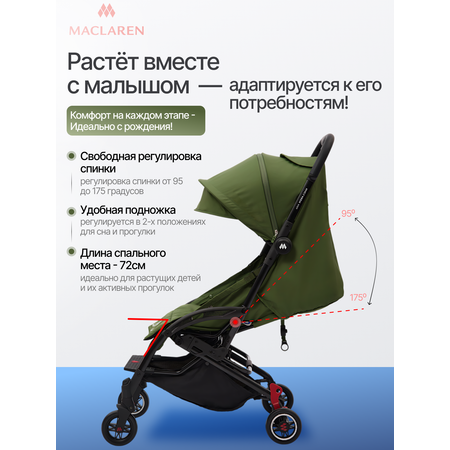 Коляска прогулочная Maclaren Troia Olive