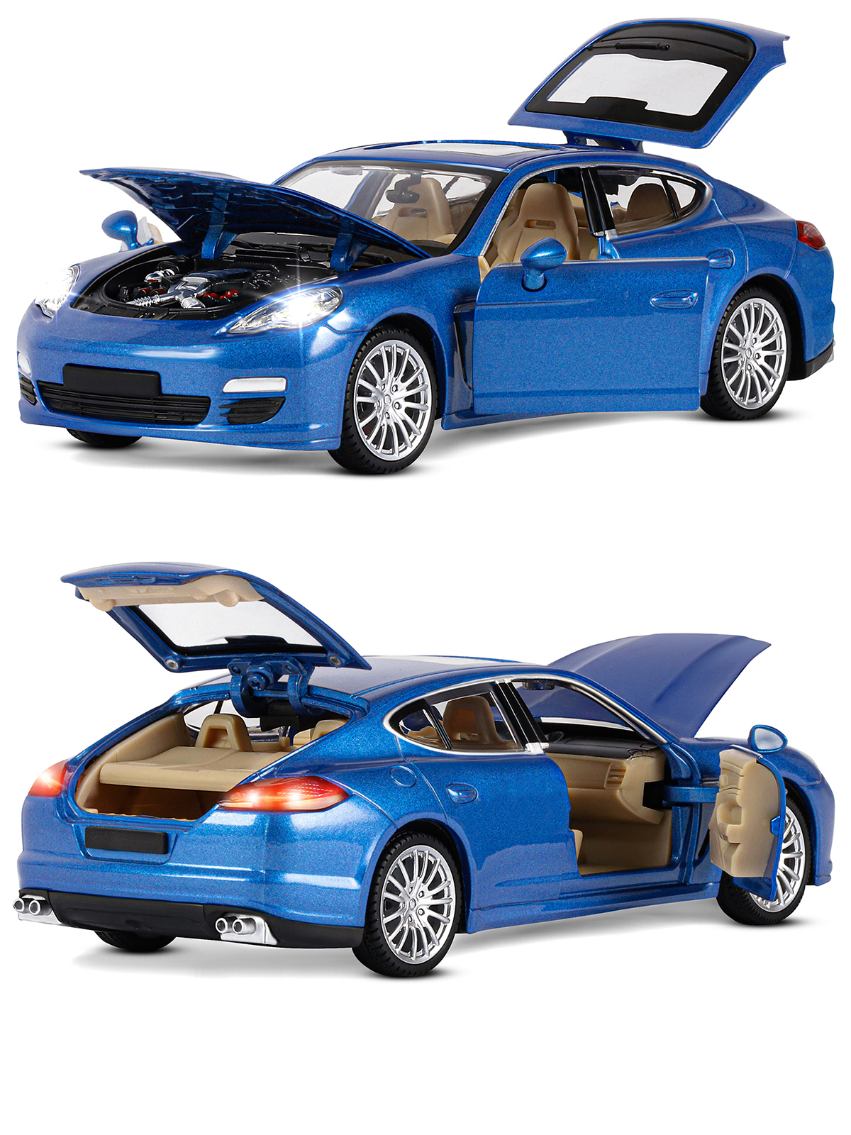 Автомобиль АВТОпанорама Porsche Panamera S 1:24 JB1200117 - фото 7