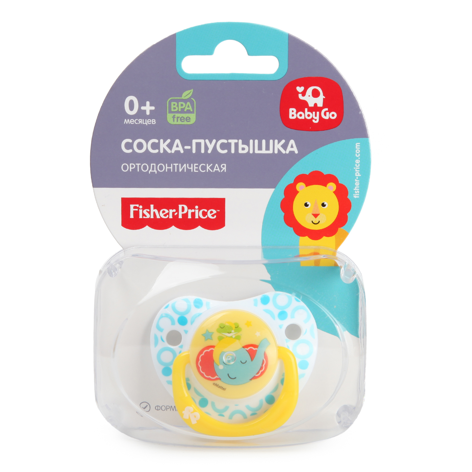 Пустышка BabyGo силикон ортодонтическая от 0 мес. 1 шт. - фото 2