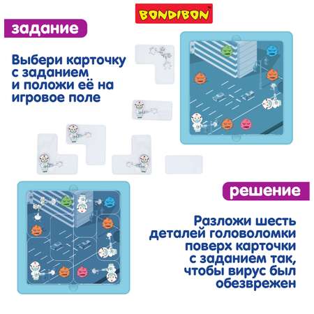 Настольная игра Bondibon логическая ИММУНО АНТИВИРУС