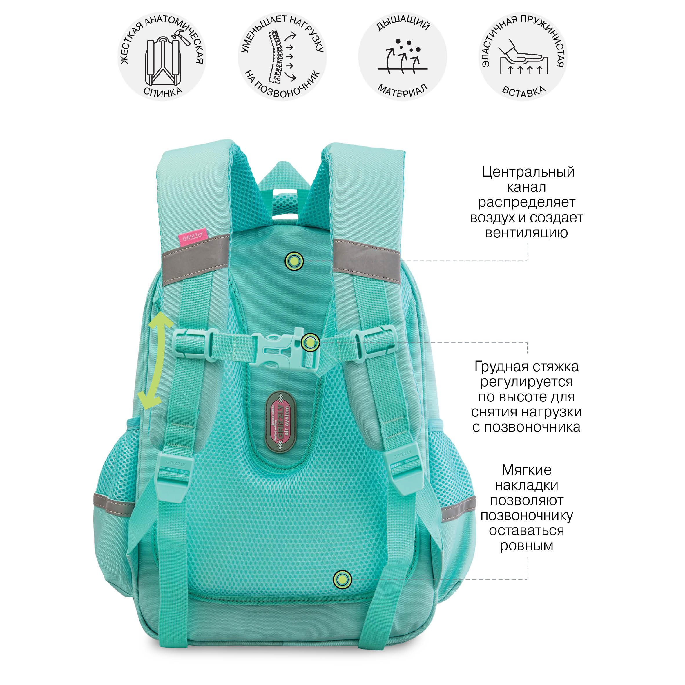 Ранец Grizzly для девочки - фото 11