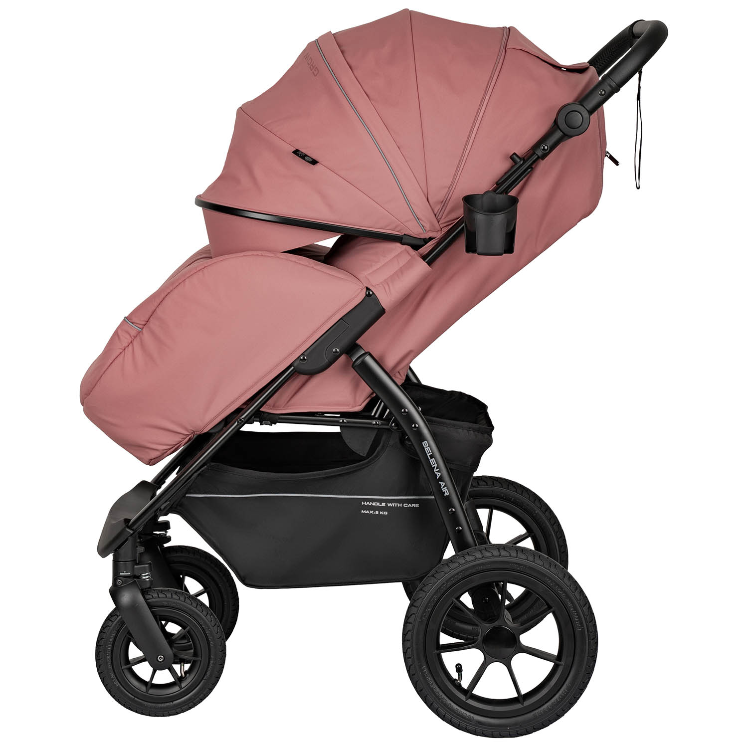 Коляска прогулочная JOVOLA SELENA Air 25 с сумкой розовый - фото 19