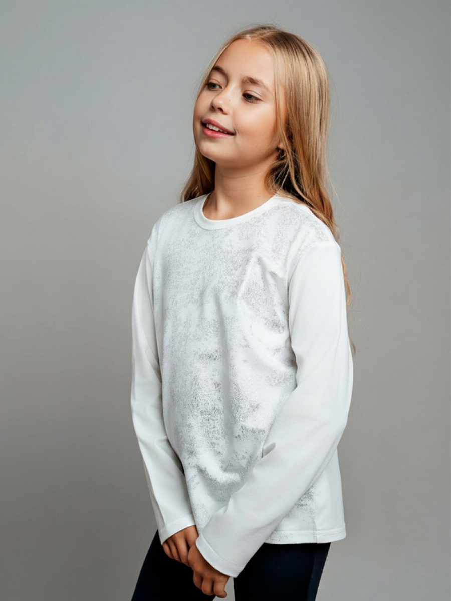 Лонгслив Селтекс _ДК22 молочный/молочный серебро - фото 1