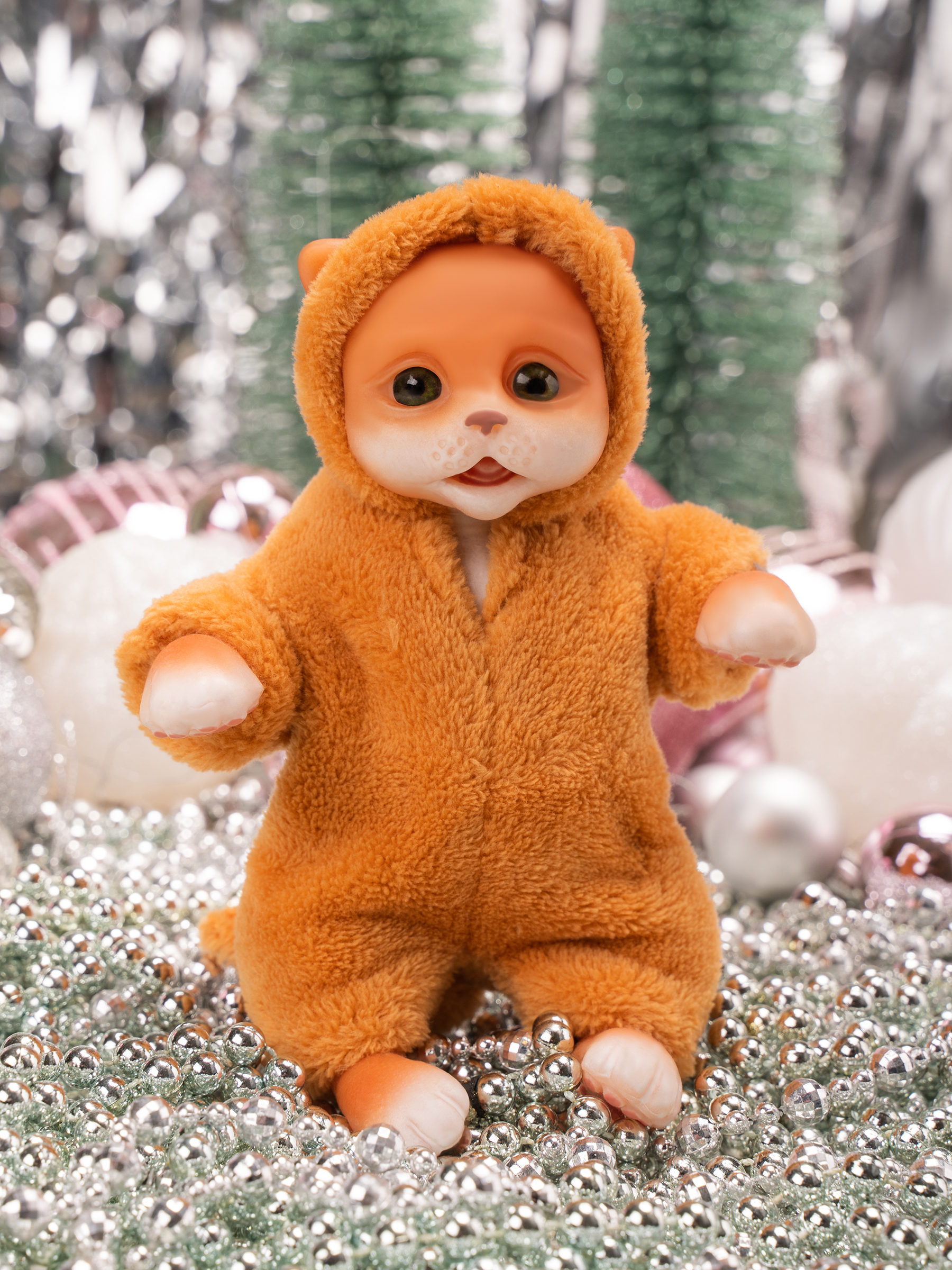 Кукла мини Magic Manufactory Magic Pets Кот реборн рыжий высота 19 см 4631175965854 - фото 16