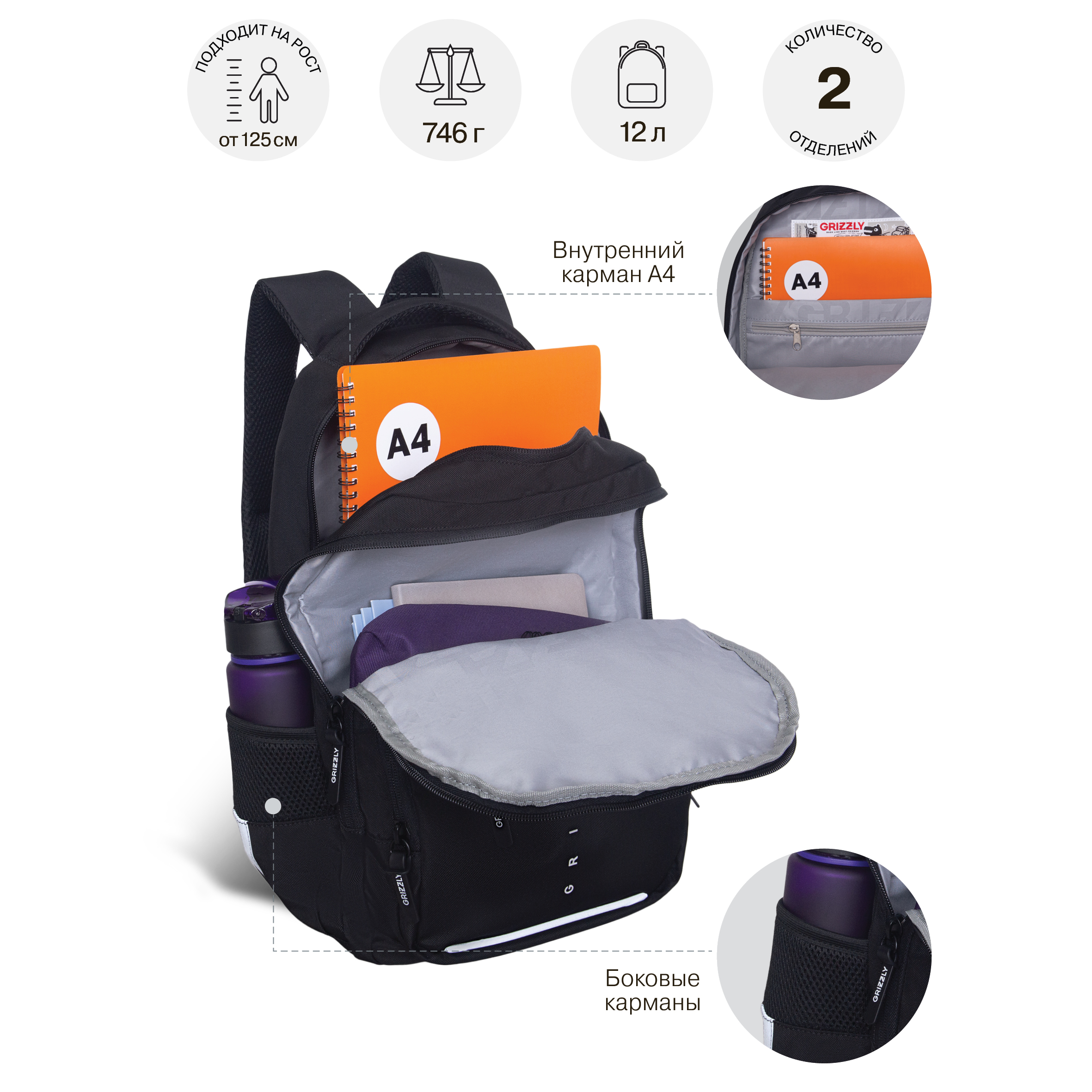 Рюкзак Grizzly для мальчика - фото 6