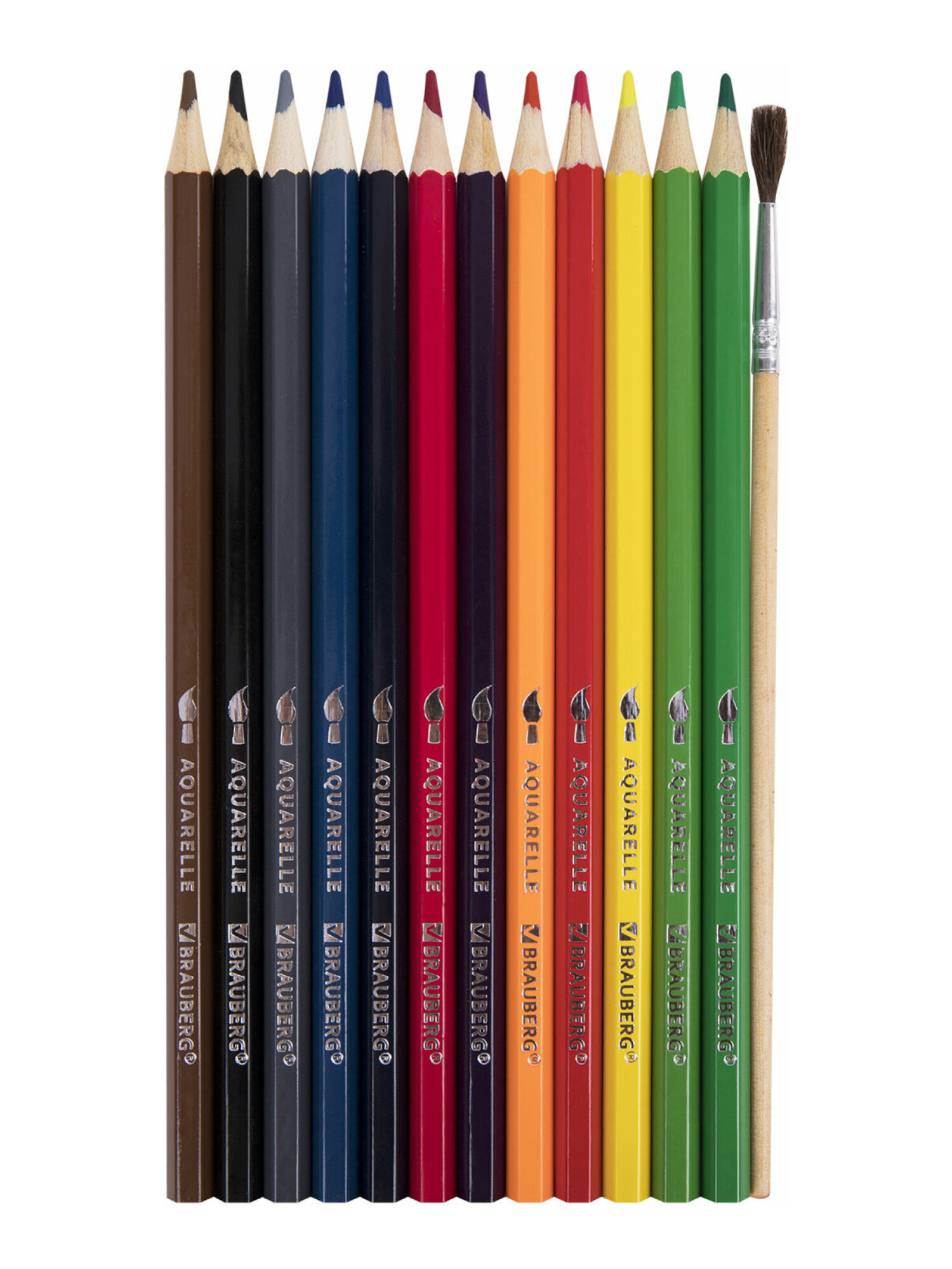 Карандаши акварельные Brauberg 12 шт. - фото 9