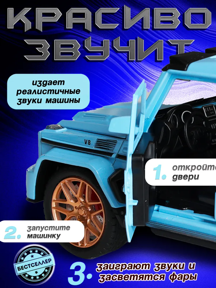 Внедорожник Бестселлер Mercedes 1:24 в ассортименте 02.00.0254.02 - фото 3