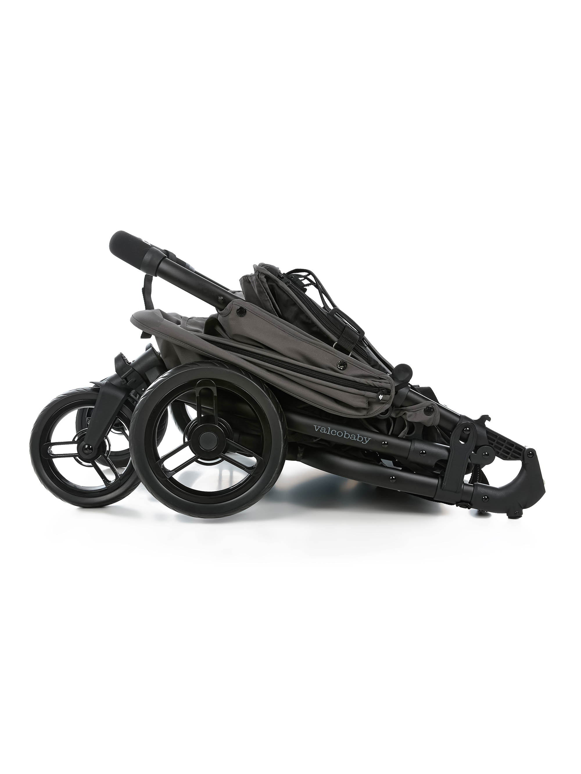 Коляска прогулочная для двойни Valco baby Snap Duo Flatt Matt серый - фото 23