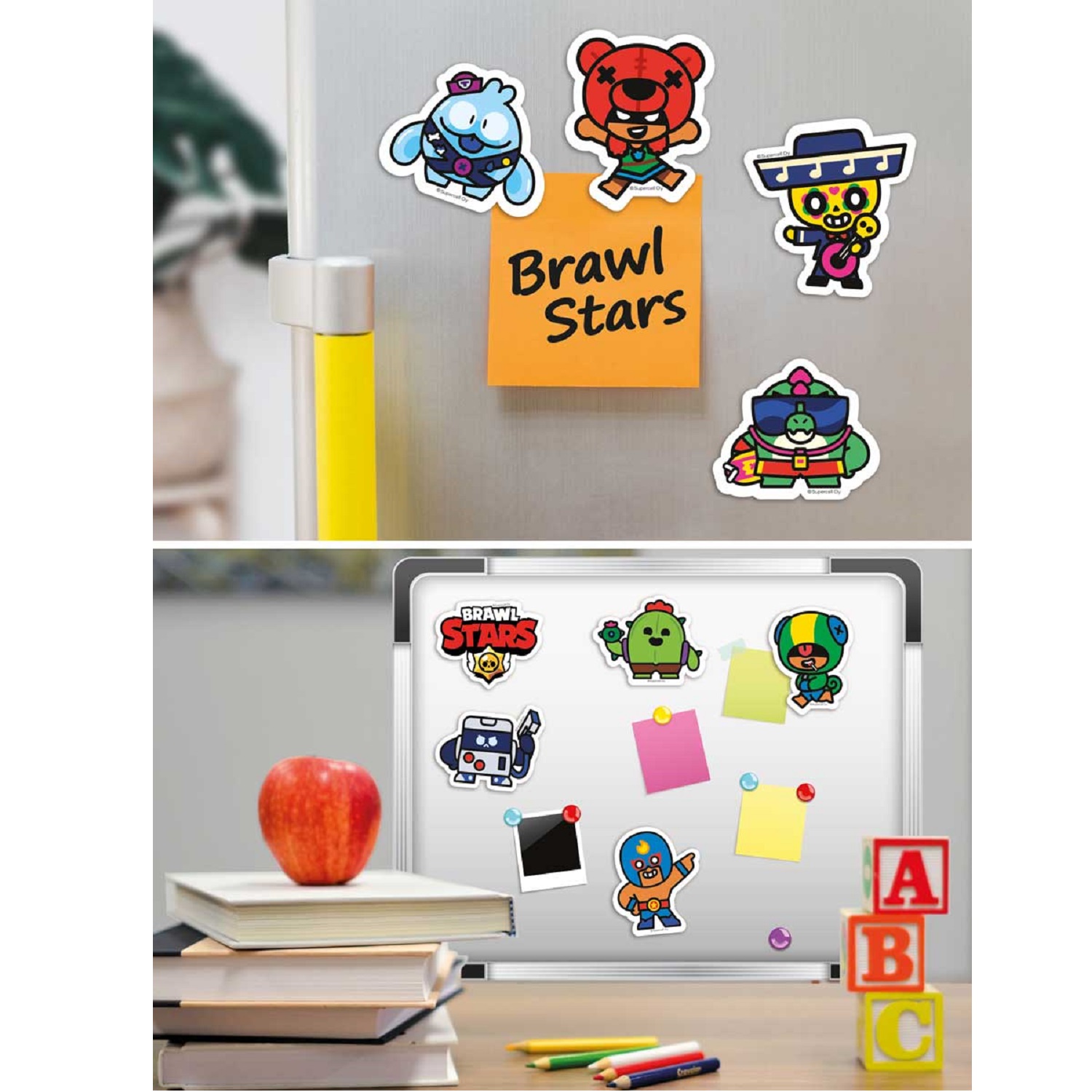 Магниты BrawlStars магнитные наклейки стикеры Бравл Старс 20 штук - фото 3
