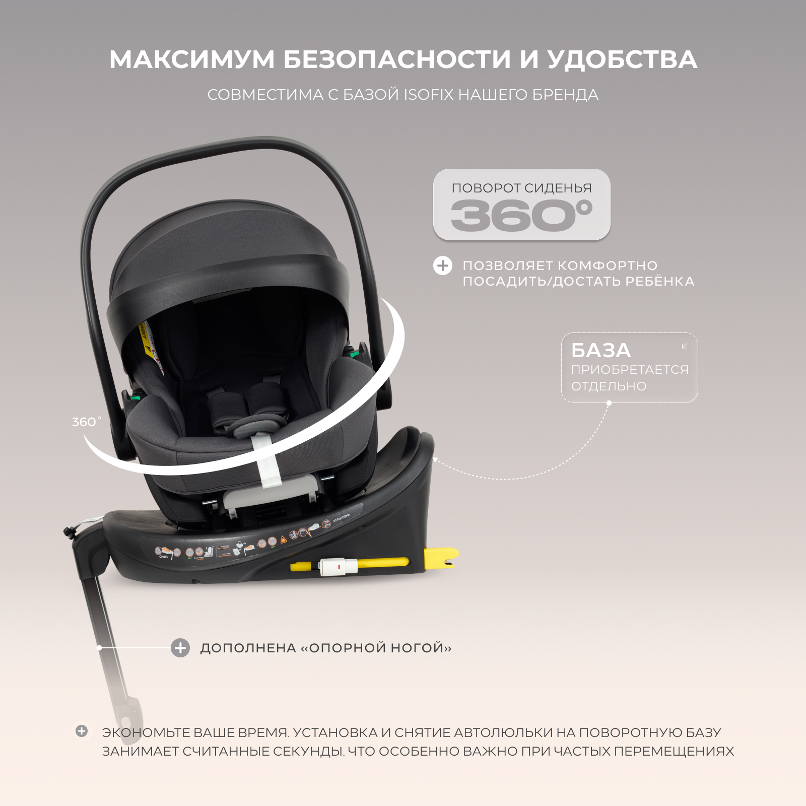 Автокресло Rant Perla 0 (0 -13 кг) серый - фото 13