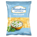 Чипсы Московский картофель рифленый сметана и зелень 120г