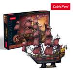 Пазл CubicFun Корабль Месть королевы Анны 3D