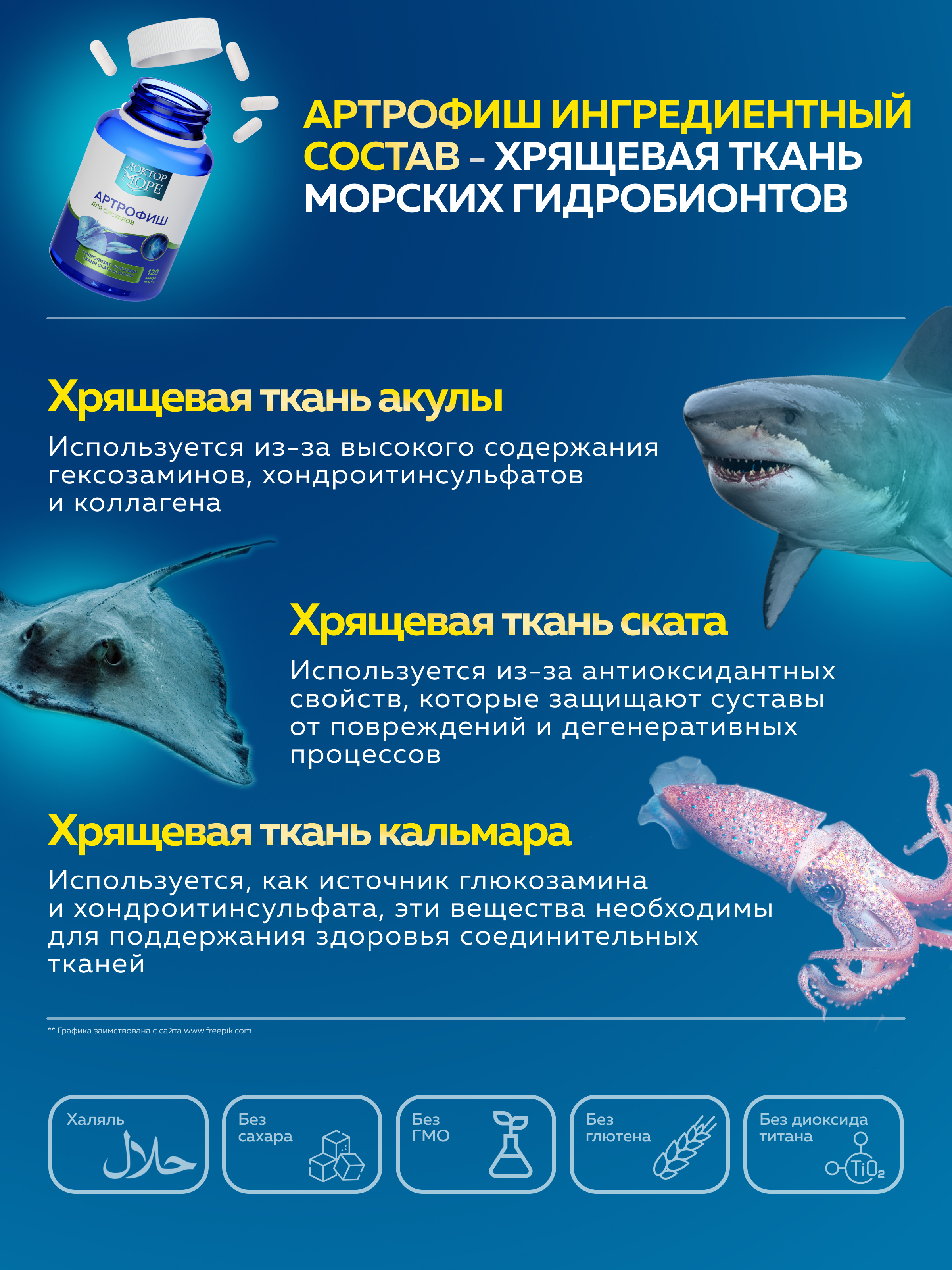 Артрофиш Доктор Море для здоровья суставов и связок 120 капсул - фото 5