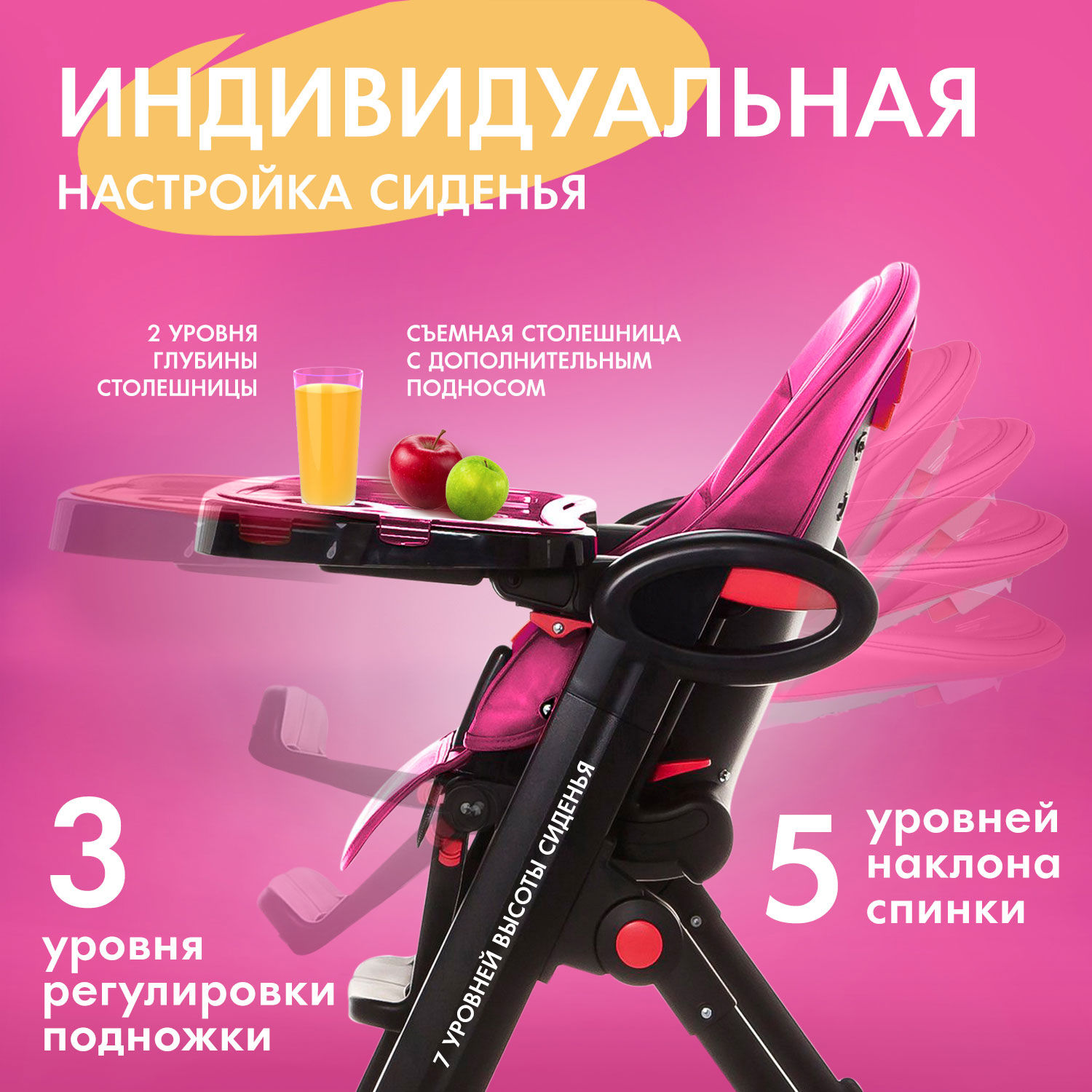 Стульчик для кормления Nuovita Futuro Nero классический - фото 3