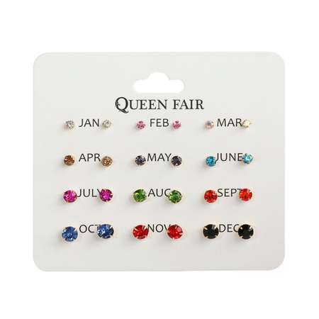 Пусеты 12 пар Queen fair