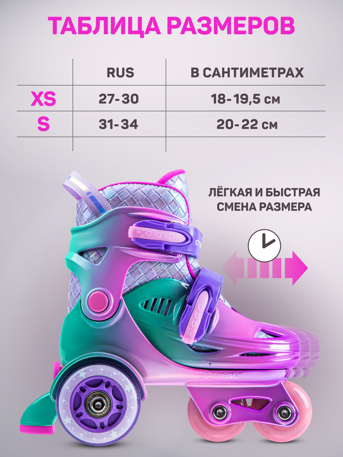Роликовые коньки CITYRIDE XS 27-30 - фото 2