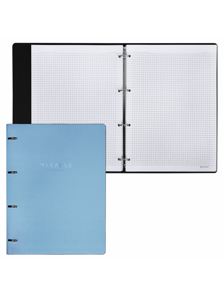 Тетрадь со сменным блоком Brauberg клетка 120 лист. - фото 9