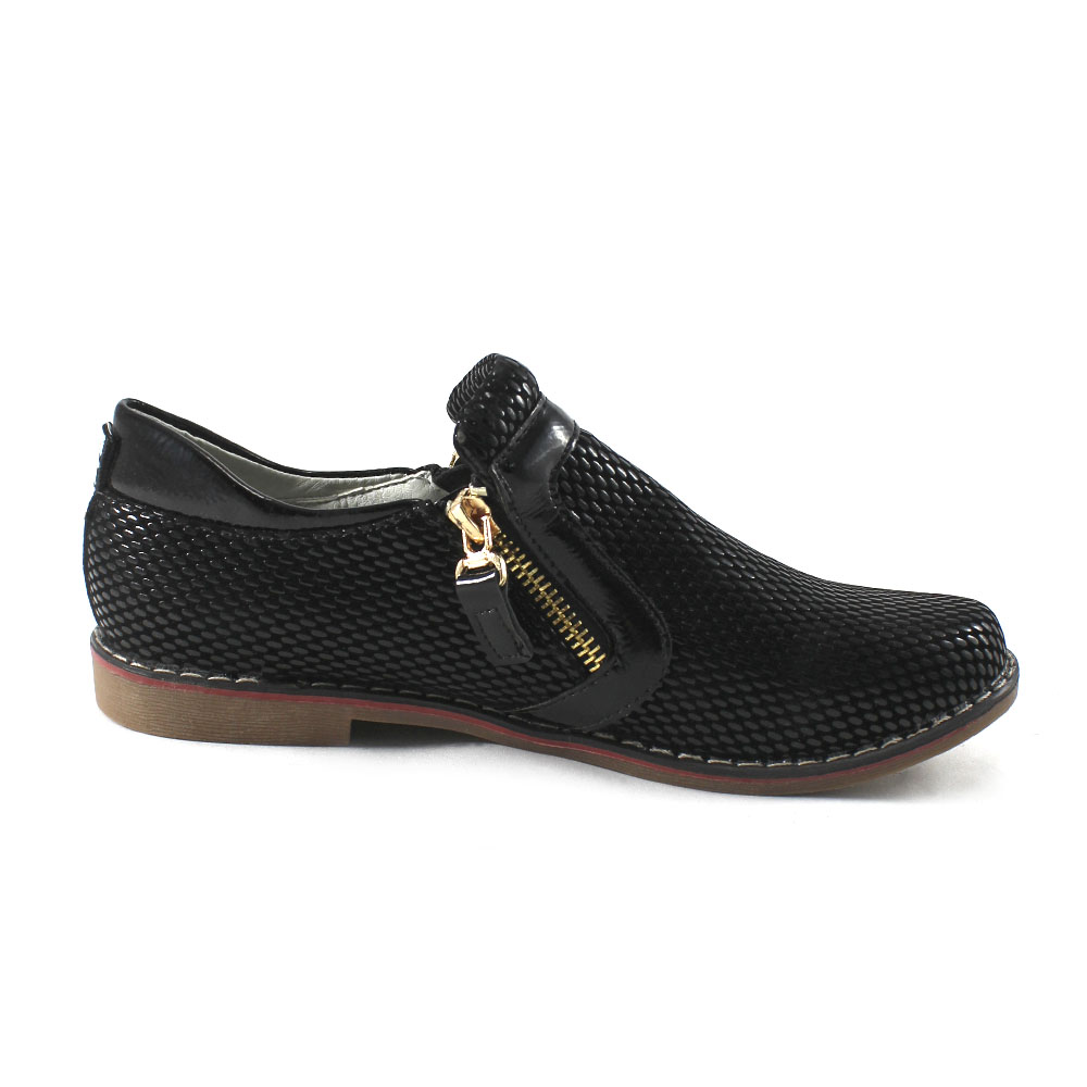 Туфли Europen R175-28-СВ EUROPEN Туфли для девочки,черный кожа - фото 2