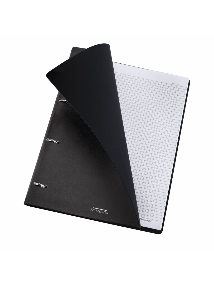 Тетрадь со сменным блоком Brauberg клетка 120 лист. - фото 7