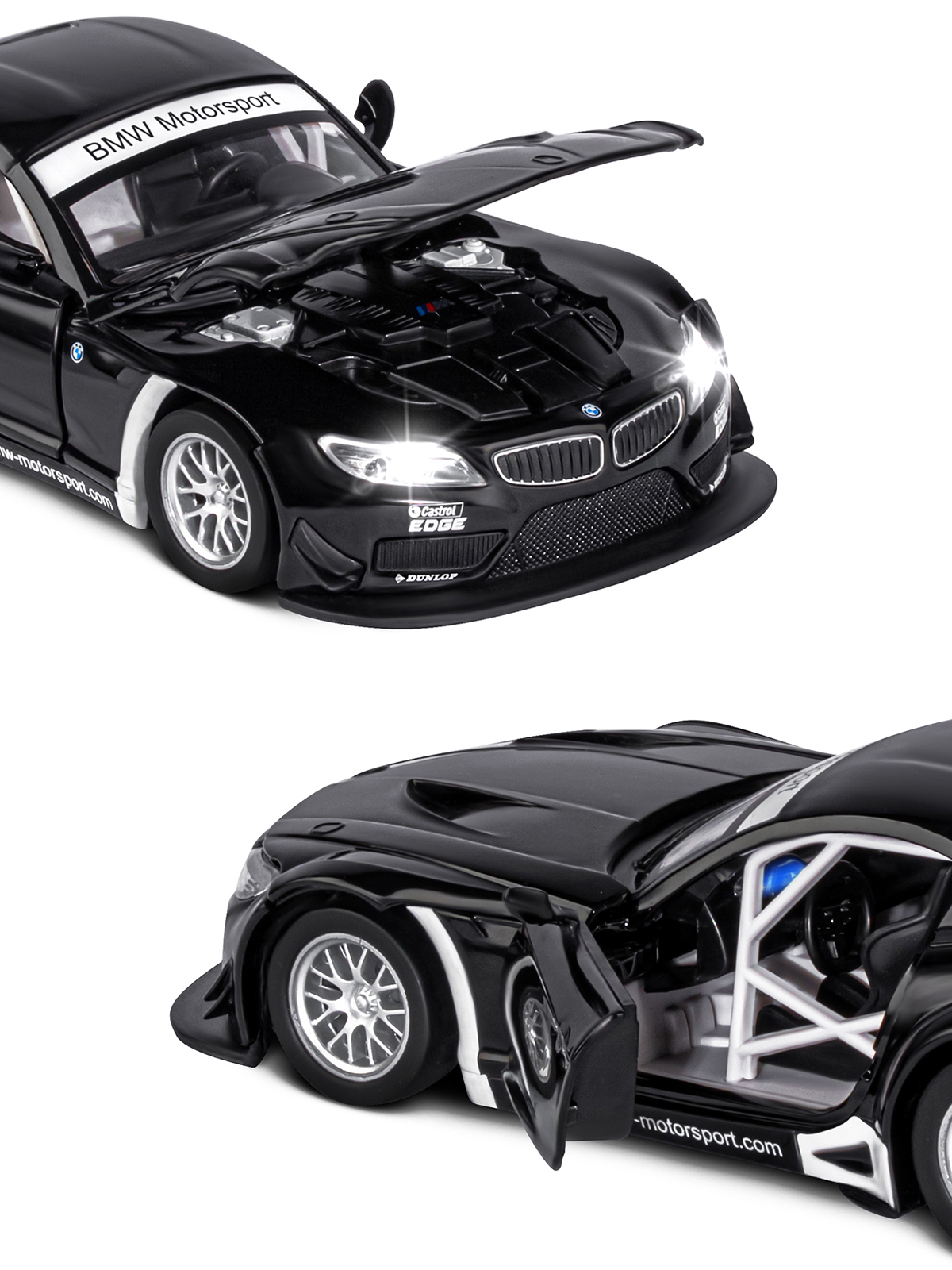 Автомобиль АВТОпанорама BMW Z4 GT3 1:32 JB1251396 - фото 9