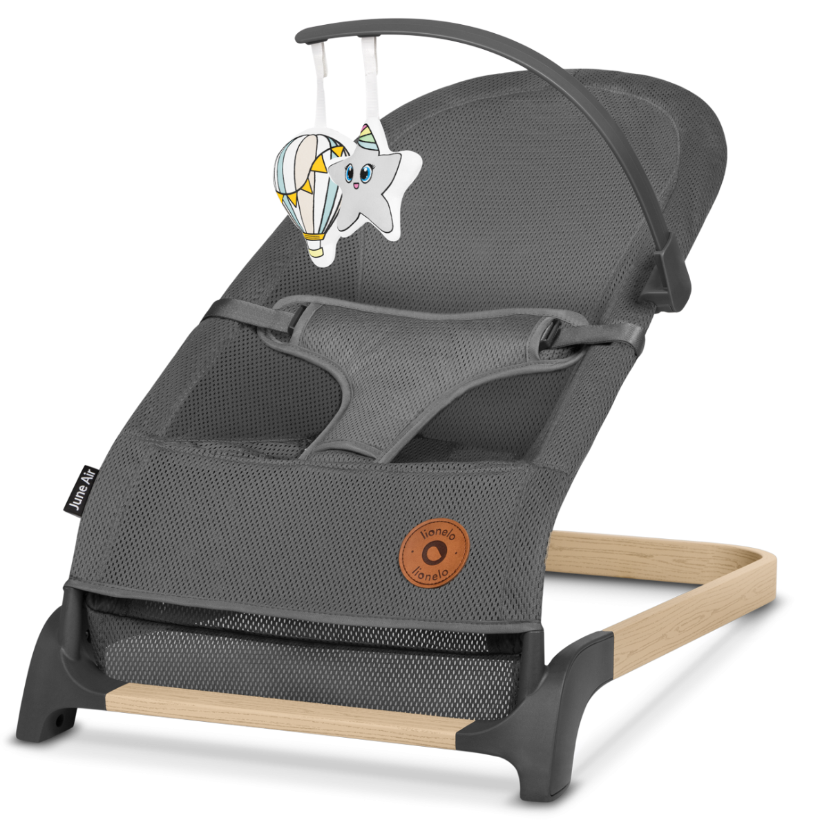 Шезлонг Lionelo June Air Grey Graphite - фото 3