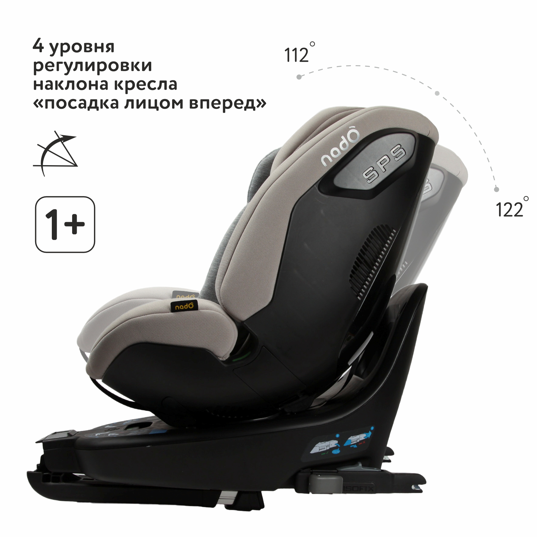 Автокресло nado Plus Litchi Isofix 0+/1/2 (0-25 кг) - фото 3