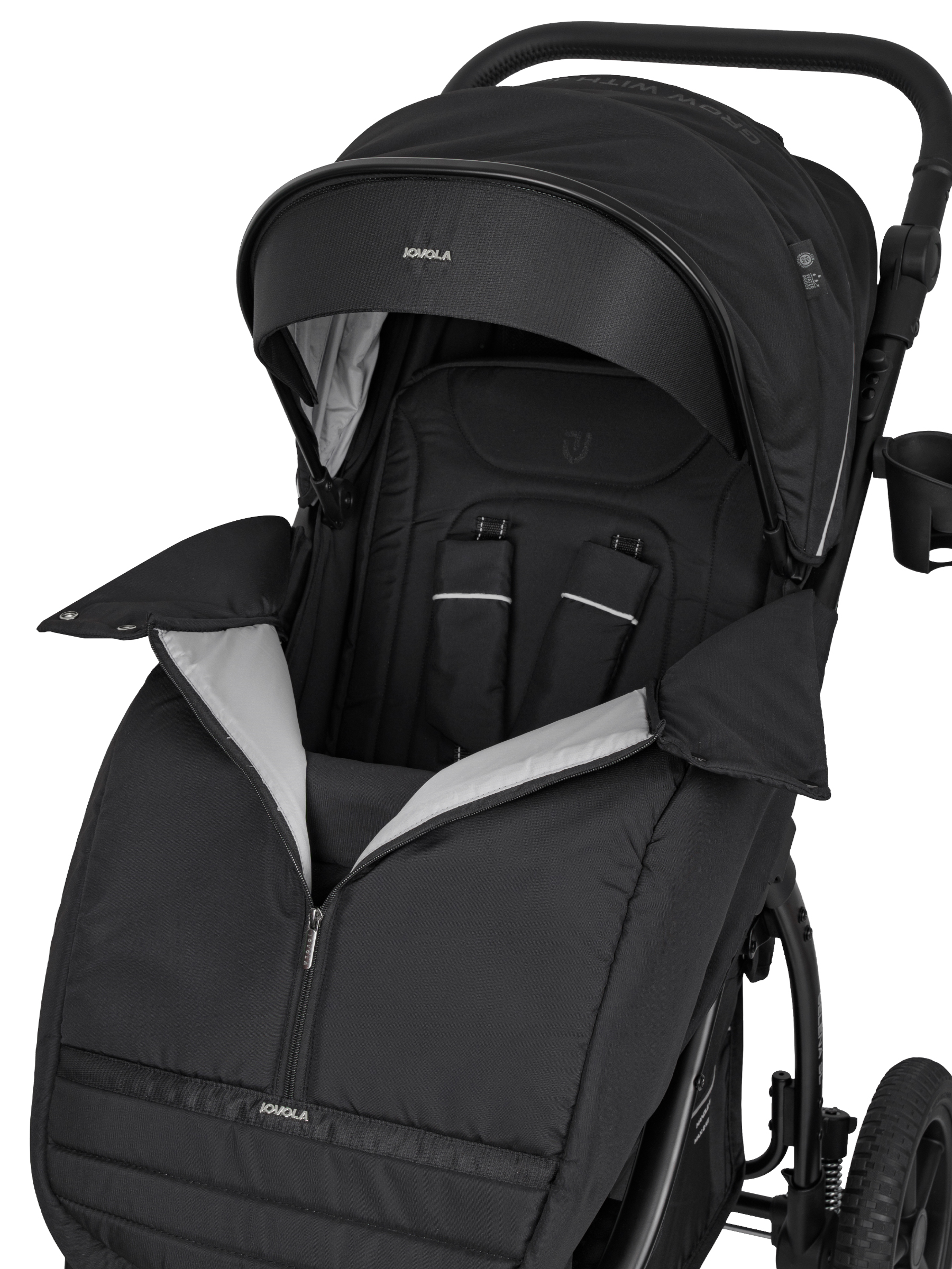 Коляска прогулочная JOVOLA Selena SL, всесезонная черный - фото 32
