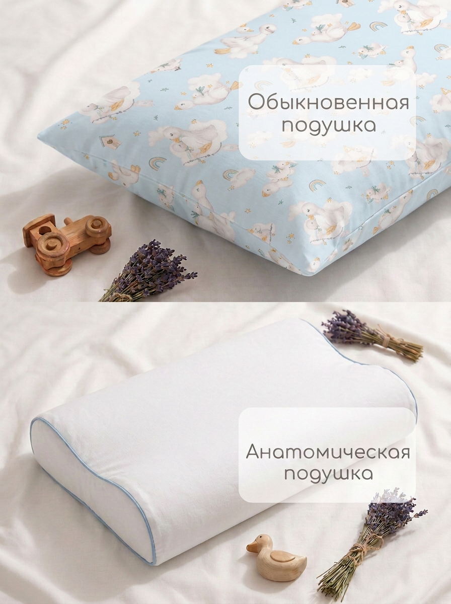 Наволочка Мягкий Кролик Гуси на голубом 40 x 60 см - фото 6