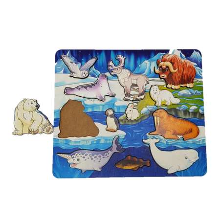 Игрушка Нескучные игры рамка-вкладыш Кто живет в Арктике