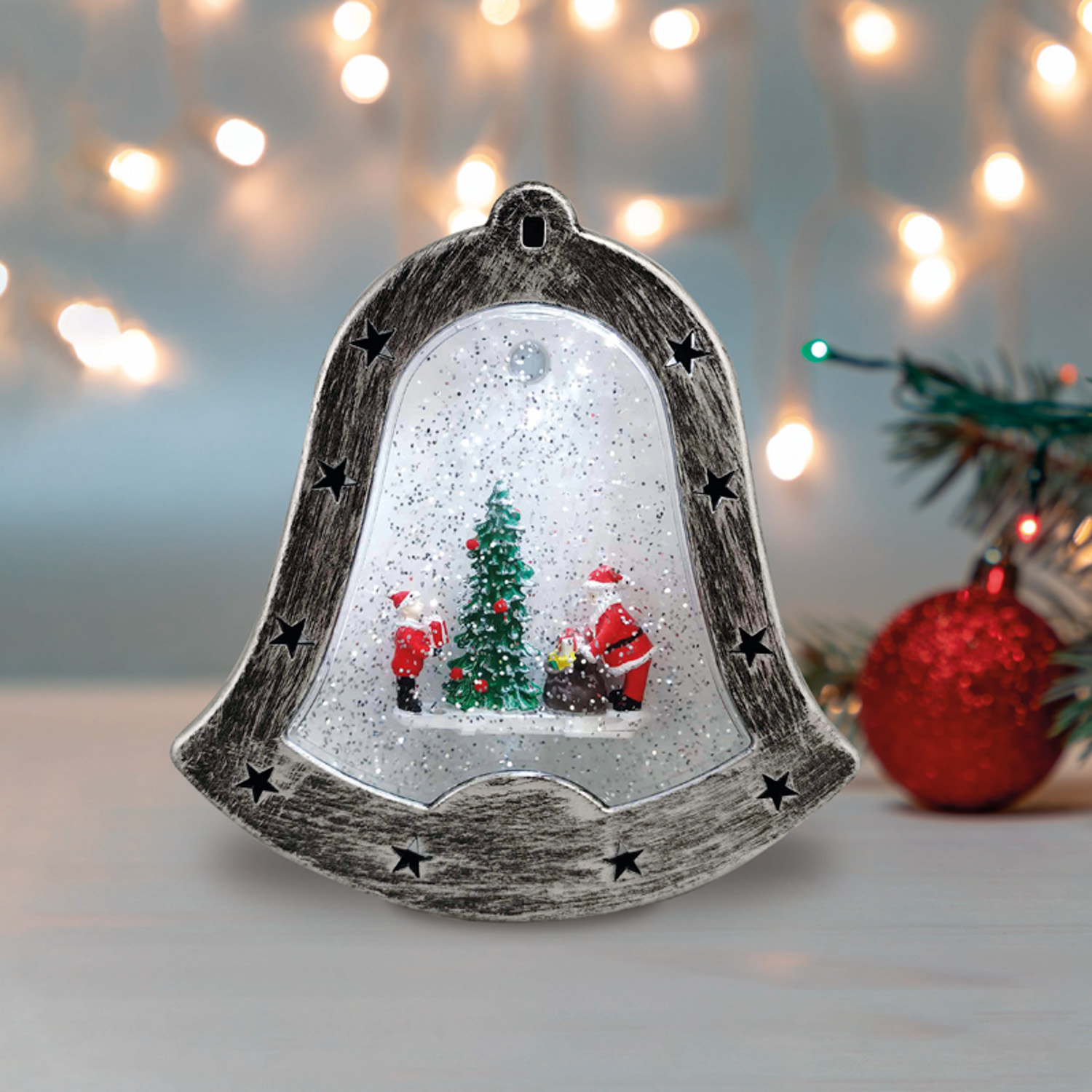 Декоративный светильник-ночник NEON-NIGHT Колокольчик с эффектом снегопада и подсветкой - фото 8