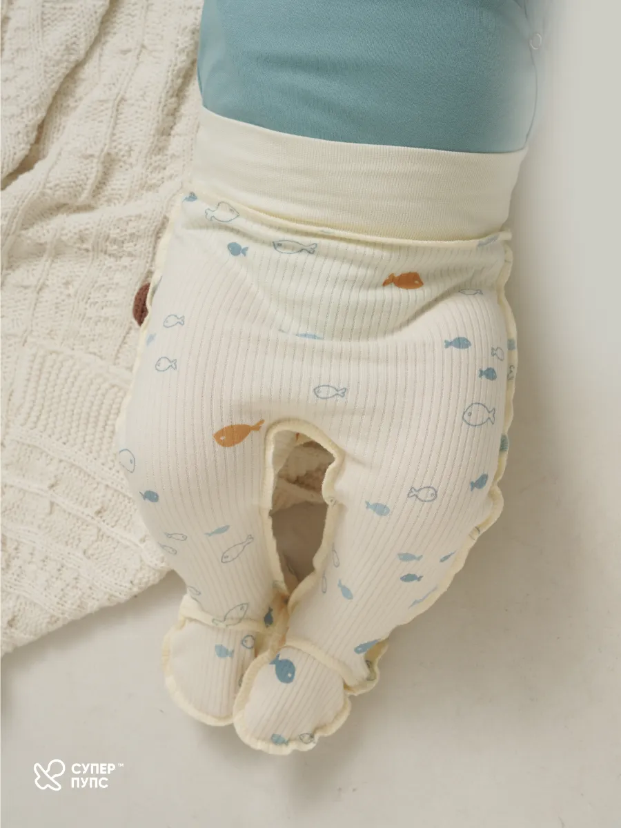 Ползунки 3 шт Супер Пупс нбр/3пр/полз/SK21/голубыерыбки - фото 8