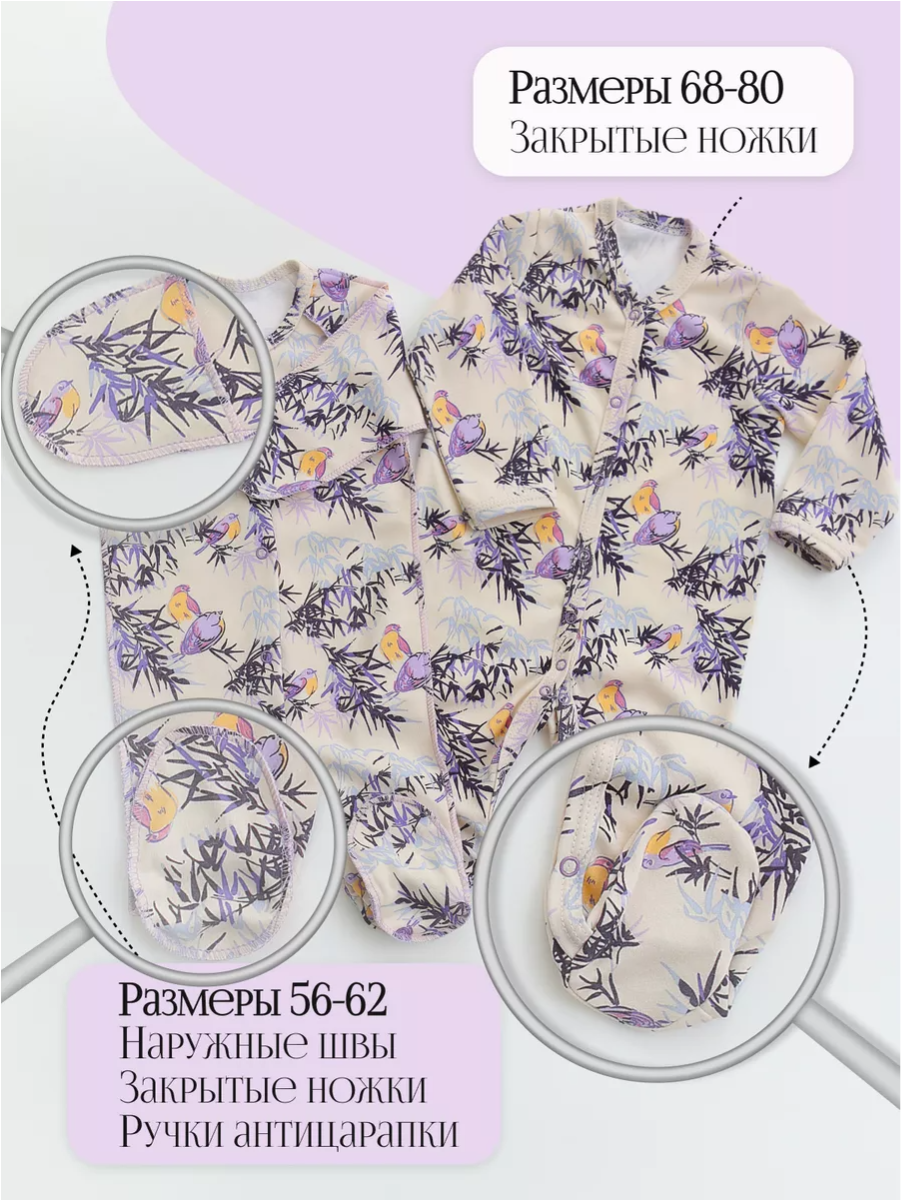 Комбинезон 2 шт babyglory RS000810 - фото 4
