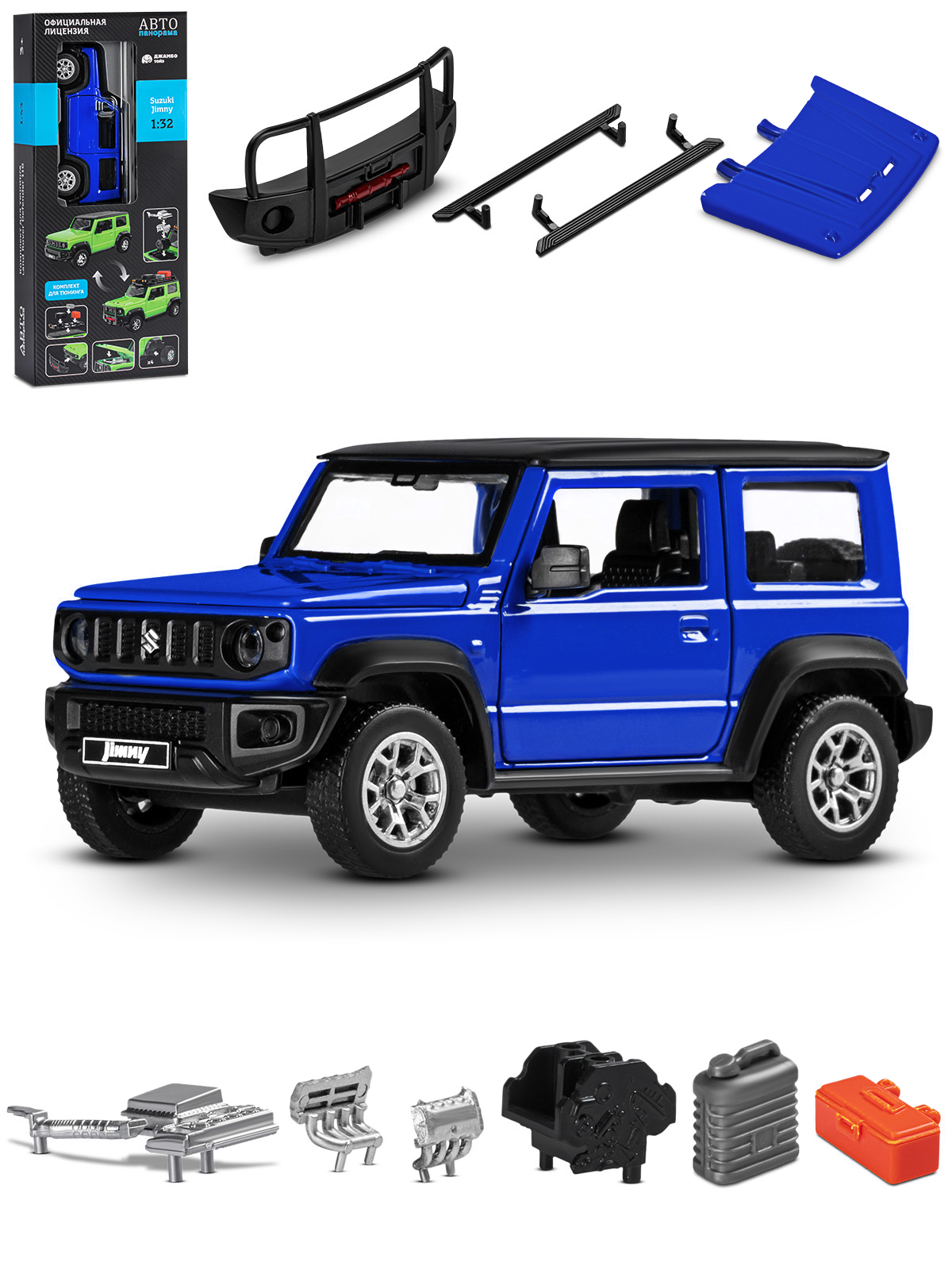 Автомобиль АВТОпанорама Suzuki Jimny 2018 Сборная модель 1:32 JB1251891 - фото 12