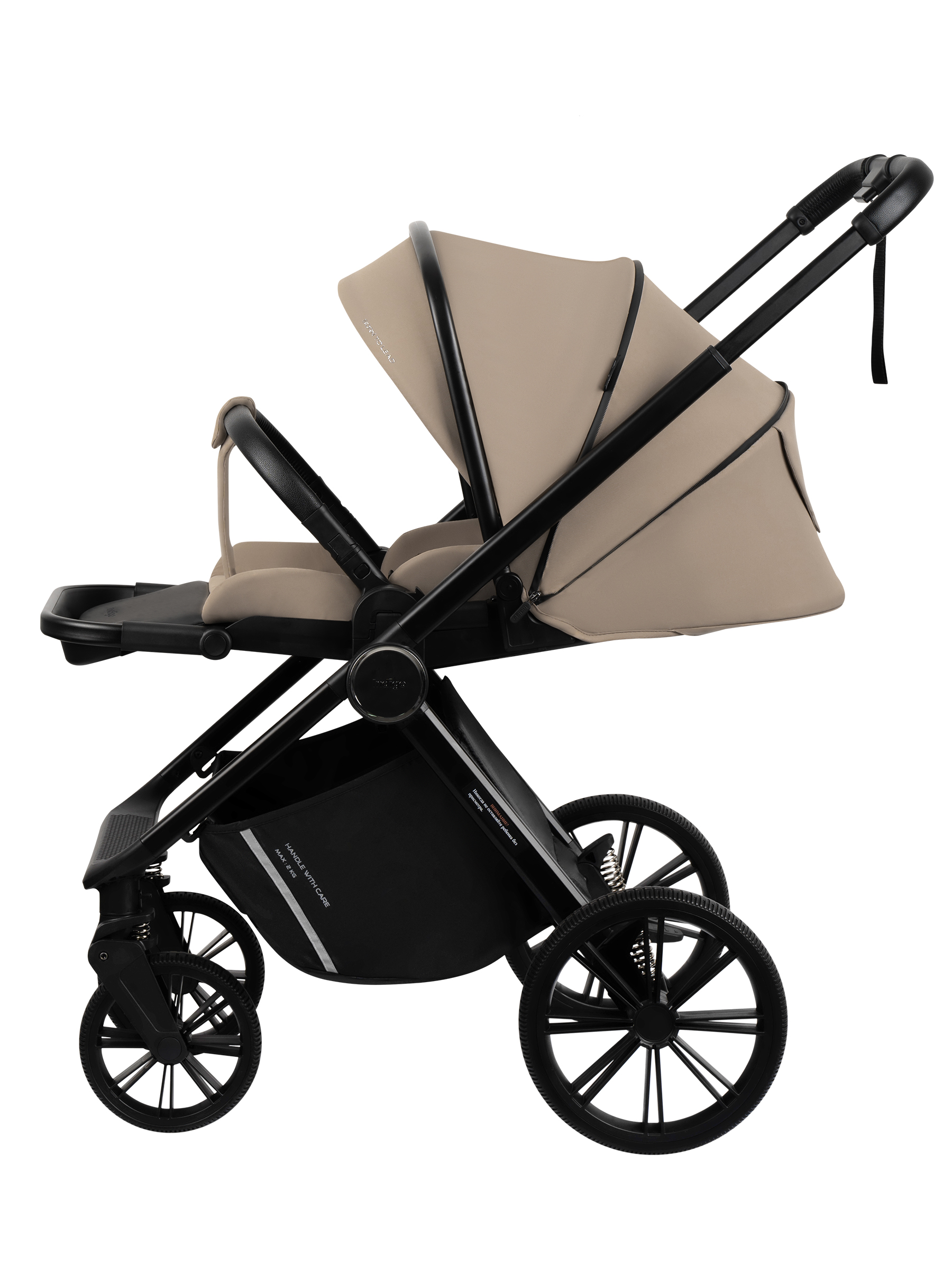 Коляска 2в1 Indigo Sting бежевый - фото 13