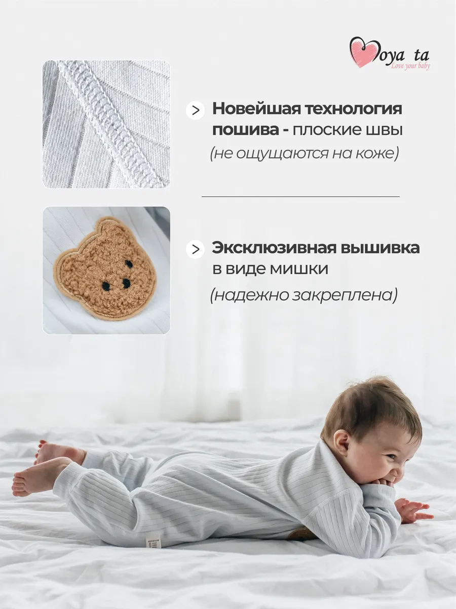 Комбинезон Moya ta slip_one_bear_blue - фото 4